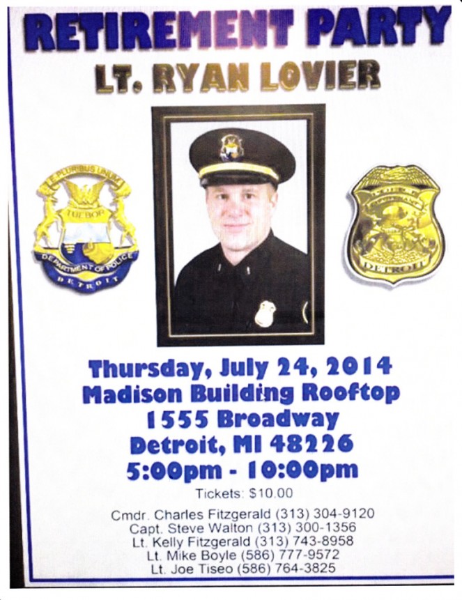 Retirement Celebration for Lieutenant Ryan Lovier